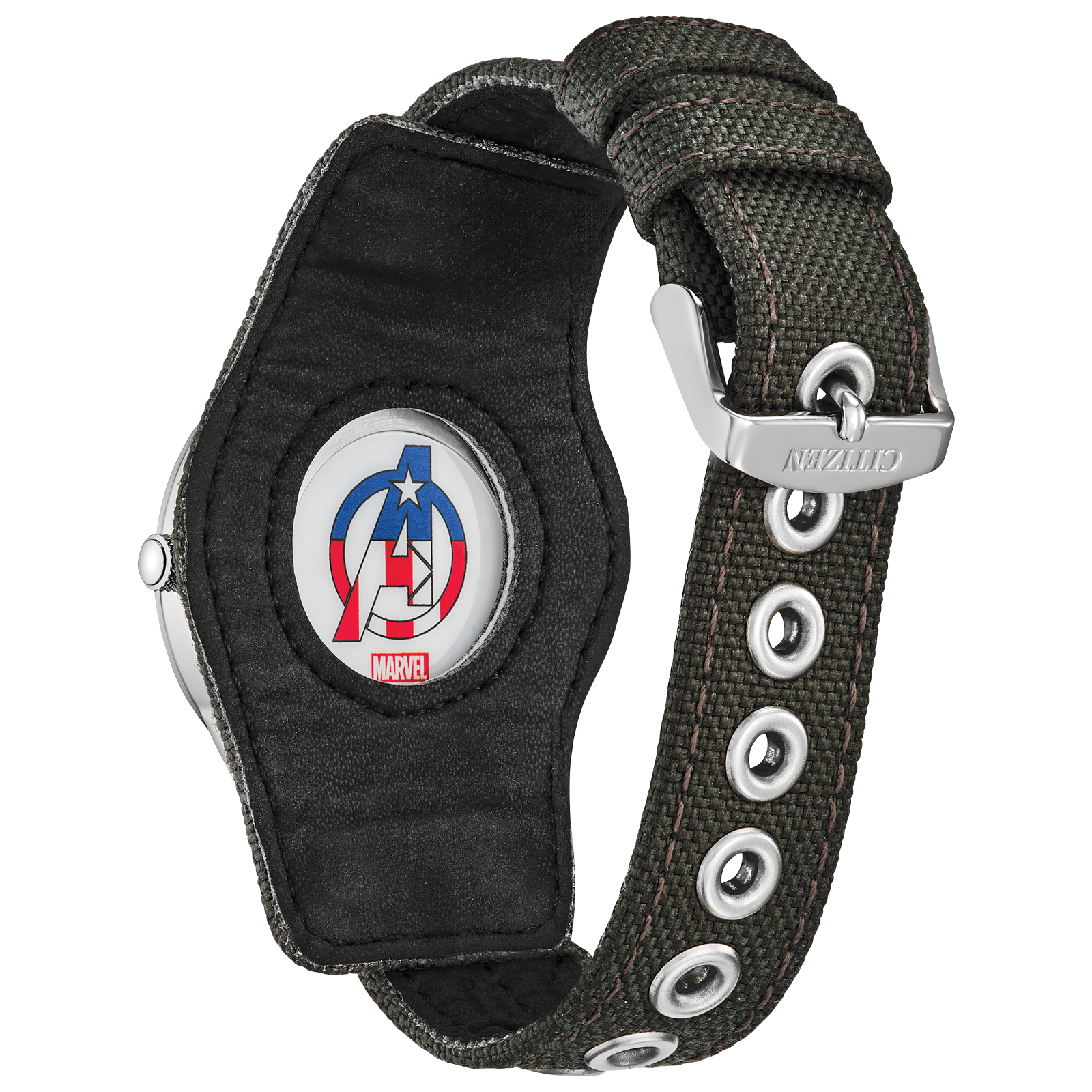 Reloj Citizen Negro Captain America Forever Marvel  BV1140-00W | Elegancia relojería