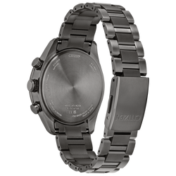 Reloj Citizen Attesa negro cronómetraje atómico / Súper titanio caja de 42.6 MM AT8286-65E | Elegancia Relojeria