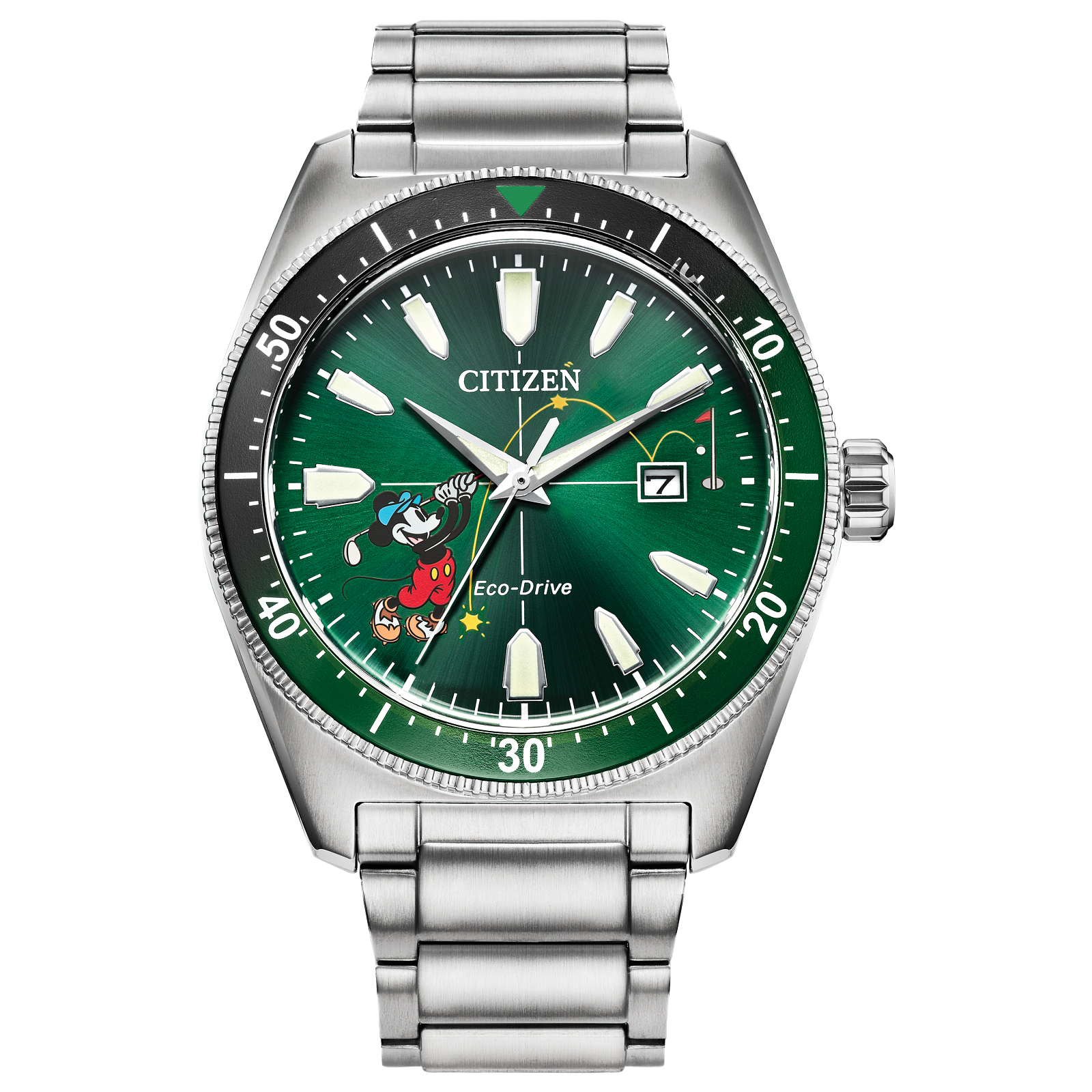 Reloj Citizen Verde Tee Time Mickey Disney  AW1595-78W | Elegancia relojería