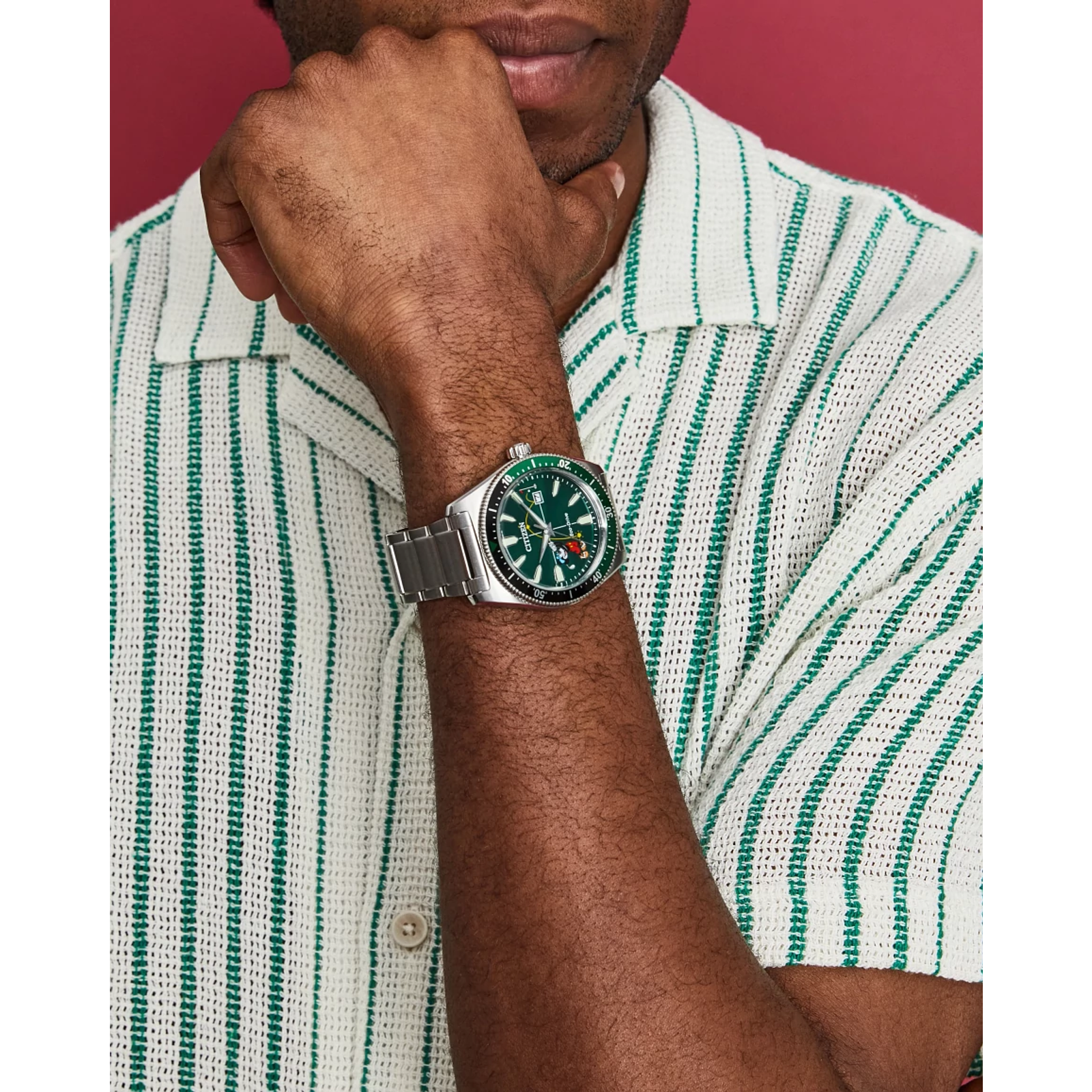 Reloj Citizen Verde Tee Time Mickey Disney  AW1595-78W | Elegancia relojería