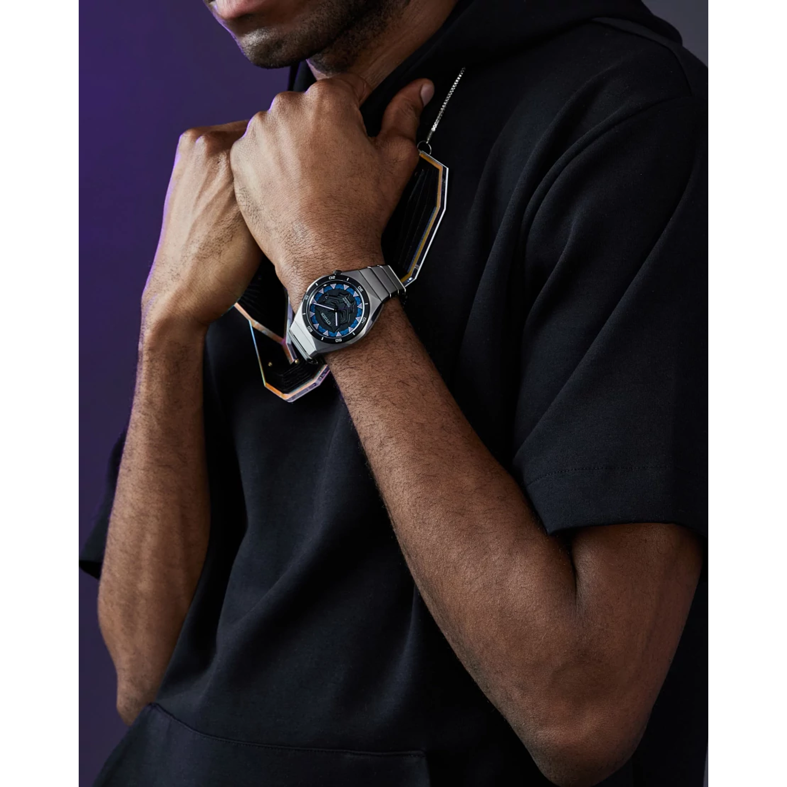 Reloj Citizen Negro Black Panther Marvel  AW1668-50W | Elegancia relojería