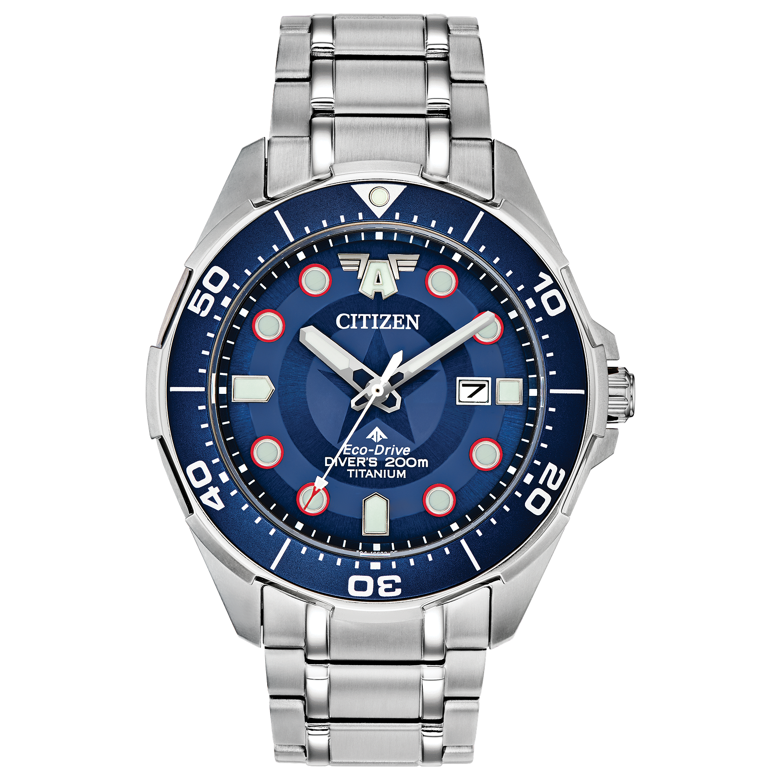 Reloj Citizen Azul Captain America Marvel  BN0208-54W | Elegancia relojería