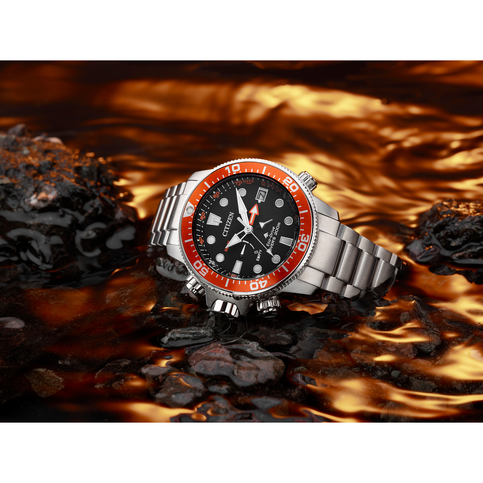 Reloj Citizen Promaster Aqualand Dial negro con cronógrafo Eco-drive y cristal de zafiro CB5841-05E | Elegancia Relojeria