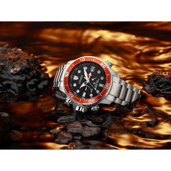 Reloj Citizen Promaster Aqualand Dial negro con cronógrafo Eco-drive y cristal de zafiro CB5841-05E | Elegancia Relojeria