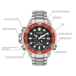 Reloj Citizen Promaster Aqualand Dial negro con cronógrafo Eco-drive y cristal de zafiro CB5841-05E | Elegancia Relojeria