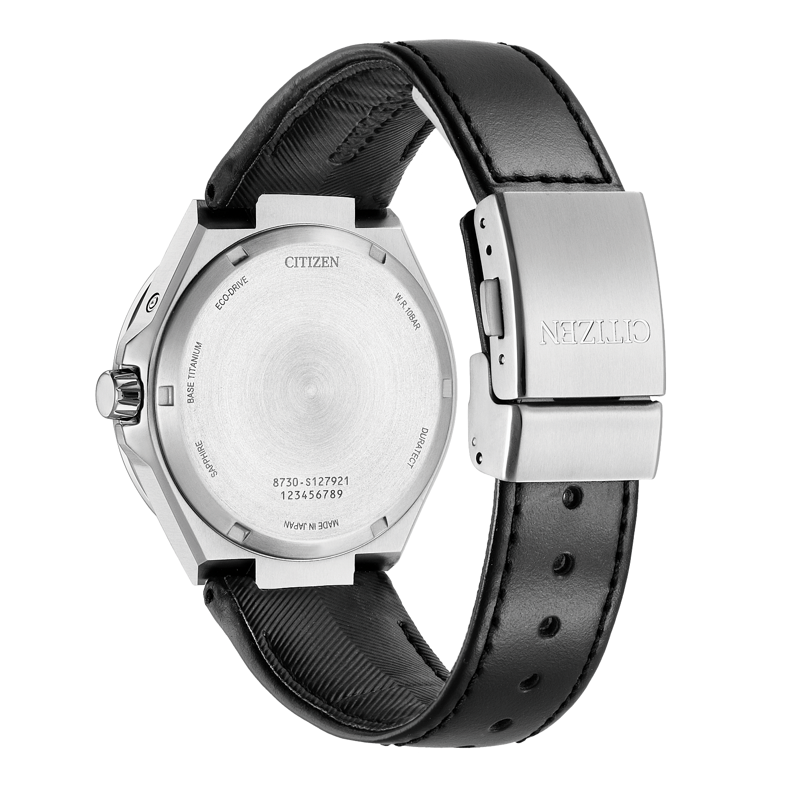 Reloj Citizen Attesa Super titanio con dial plateado para caballero con correa de piel y fase lunar | Elegancia Relojeria