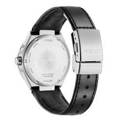 Reloj Citizen Attesa Super titanio con dial plateado para caballero con correa de piel y fase lunar | Elegancia Relojeria