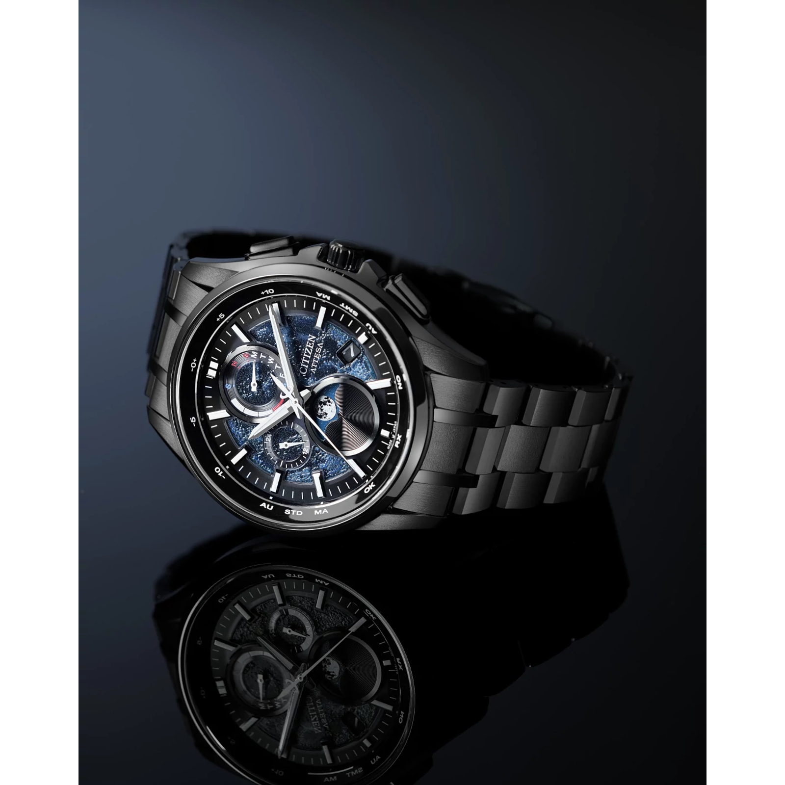 Reloj Citizen Attesa Haruto-R Lunar color negro para caballero de edición limitada y caja de 41.5 MM | Elegancia relojeria