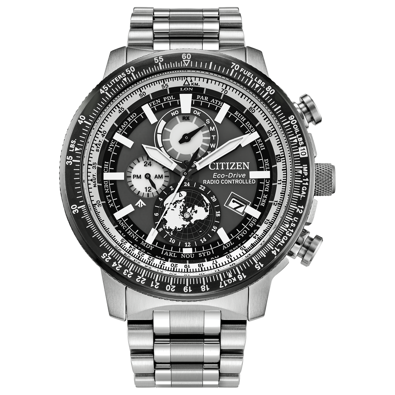 Reloj Citizen Promaster Geo Trekker WR200 y radio control, cristal de zafiro y Eco-Drive BY3006-53H | Elegancia relojería