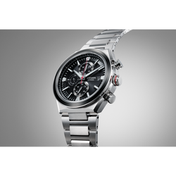 Reloj Citizen Attesa Super titanio con cronógrafo y dial negro detalles en rojo para caballero CA0836-68E | Elegancia Relojeria