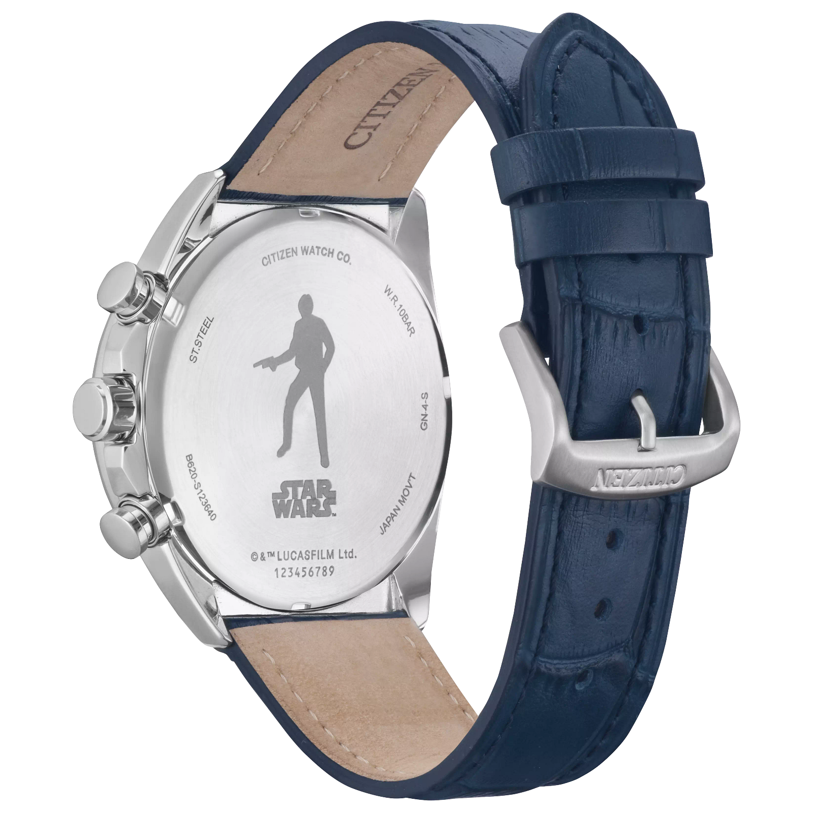 Reloj Citizen millennium falcon con correa de piel edición especial Star Wars para caballero con Eco-Drive CA4281-00W | Elegancia Relojeria