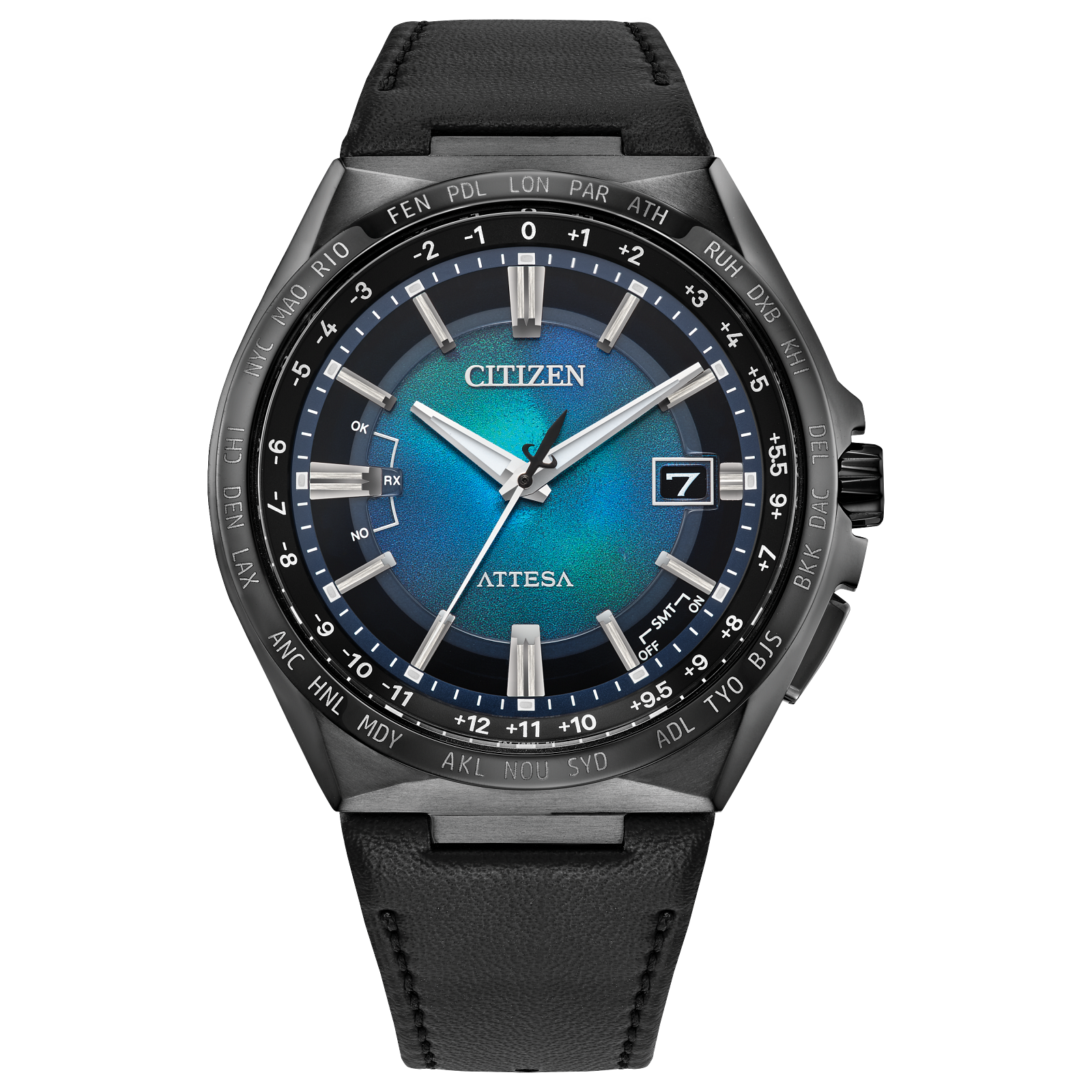 Reloj Citizen Attesa Unite with Blue con cronómetraje atómico Eco-Drive y calendario perpetuo | Elegancia Relojeria