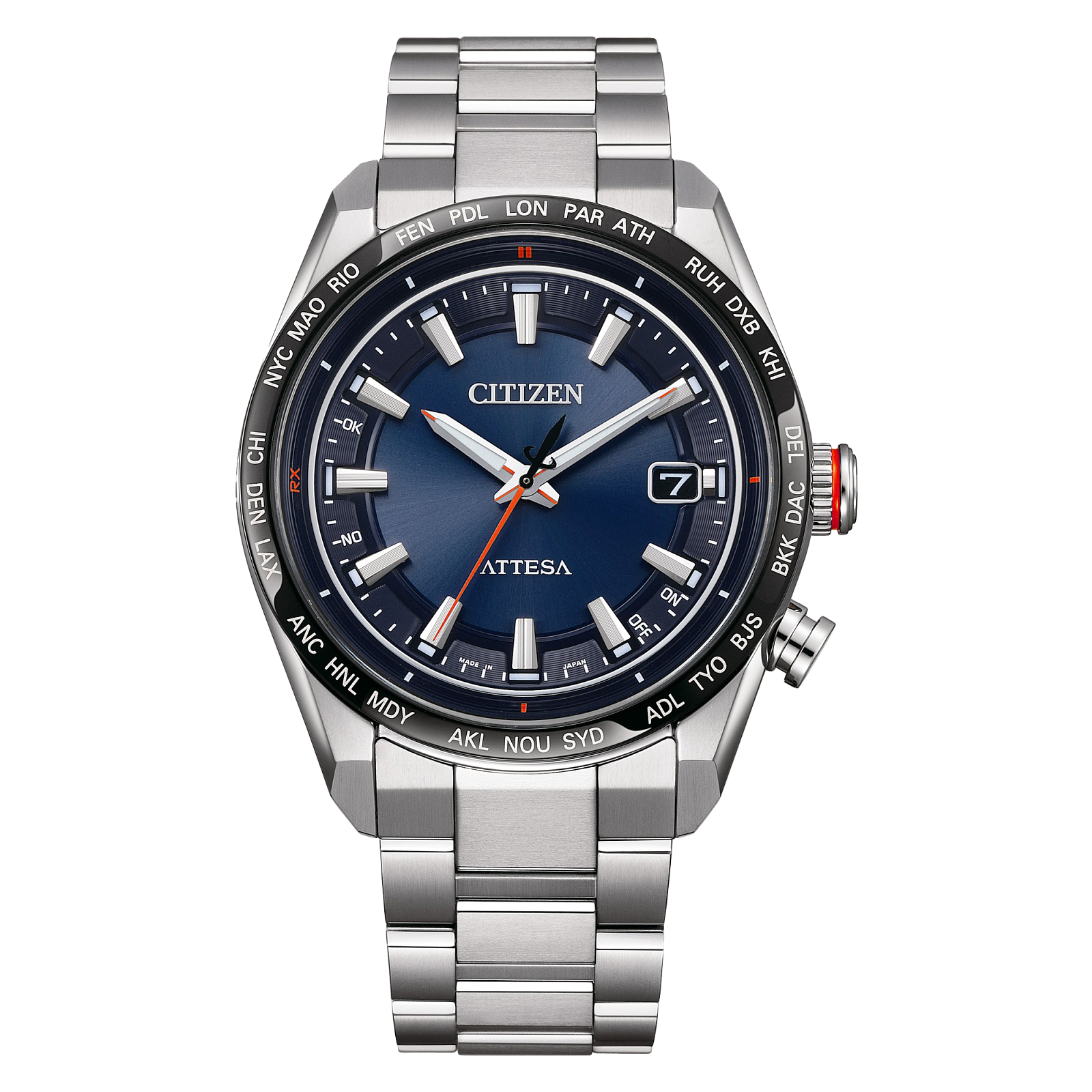 Reloj Citizen Attesa ACT para caballero Eco-Drive hecho de Super Titanium CB0287-68L | Elegancia Relojeria