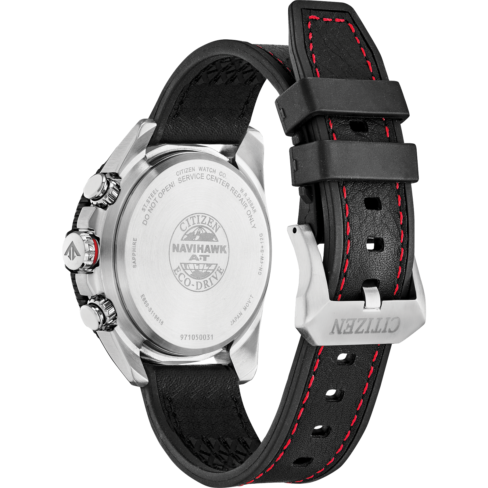 Reloj Citizen Promaster Navihawk A-T Dial negro con cronógrafo Eco-drive y cristal de zafiro CB5841-05E | Elegancia Relojeria