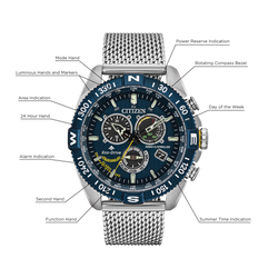Reloj Citizen Promaster Navihawk A-T Cronómetraje Atómico  CB5848-57L | Elegancia relojería