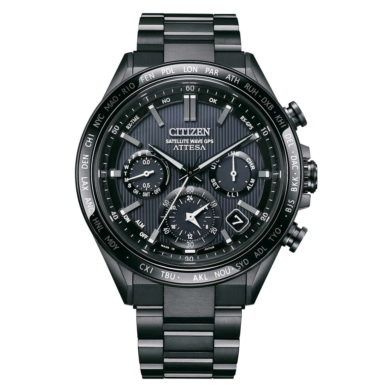 Reloj Citizen Attesa Satellite wave GPS para caballero con caja de 44.6 super titamium | Elegancia Relojeria