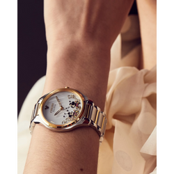 Reloj Citizen Plateado Falling Mickey & Minnie Disney  EM0754-59W | Elegancia relojería