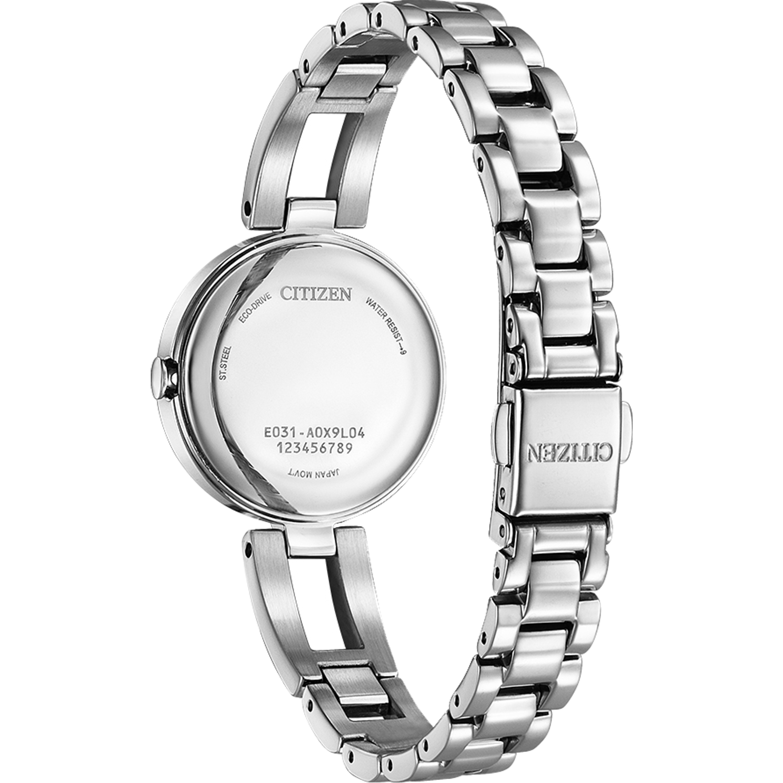 Reloj Citizen Axiom Dial azul con relieve para dama caja de acero inox 28 MM Eco-drive | Elegancia relojeria