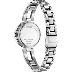 Reloj Citizen Axiom Dial azul con relieve para dama caja de acero inox 28 MM Eco-drive | Elegancia relojeria