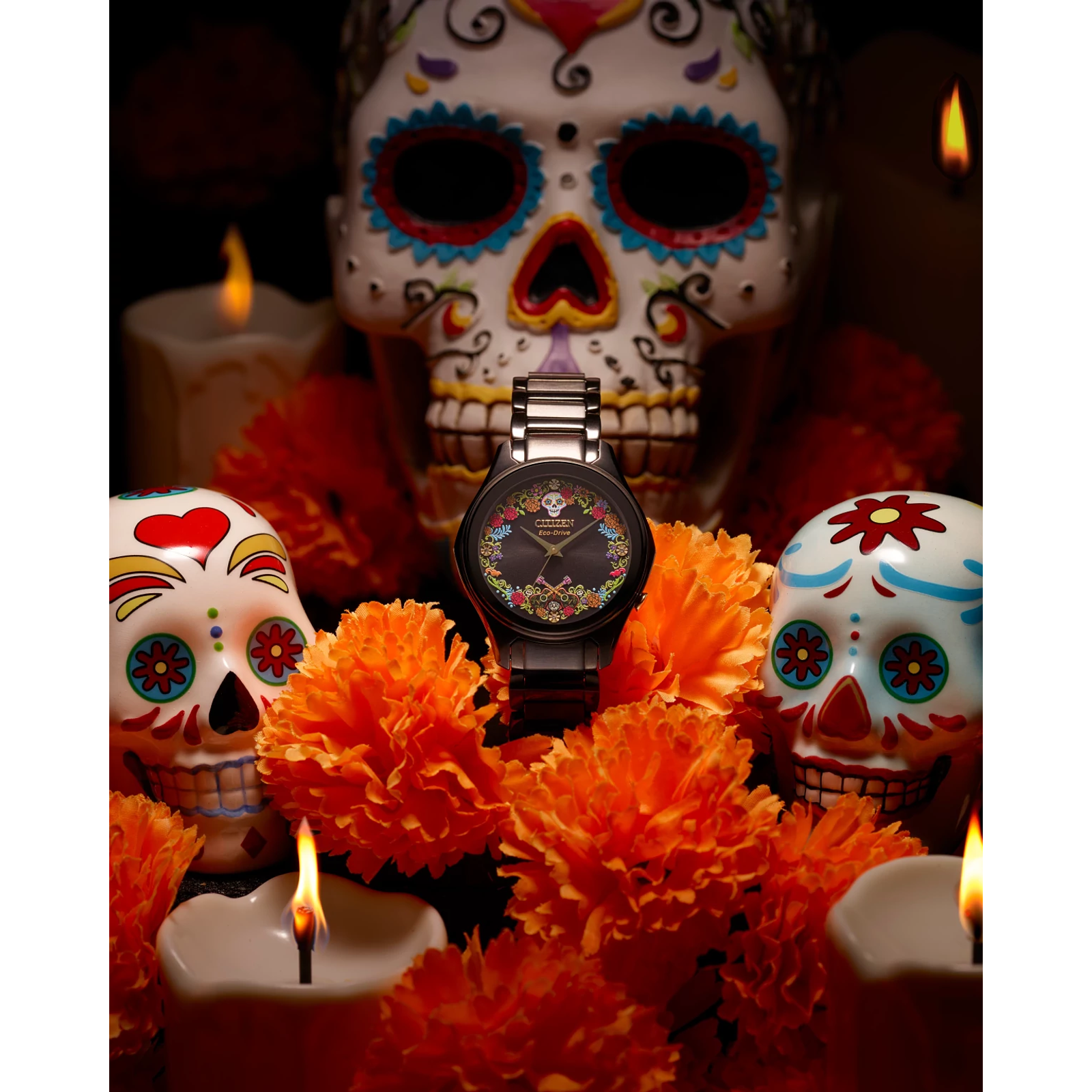 Reloj Citizen Negro Sugar Skull Pixar  EM1175-51W | Elegancia relojería