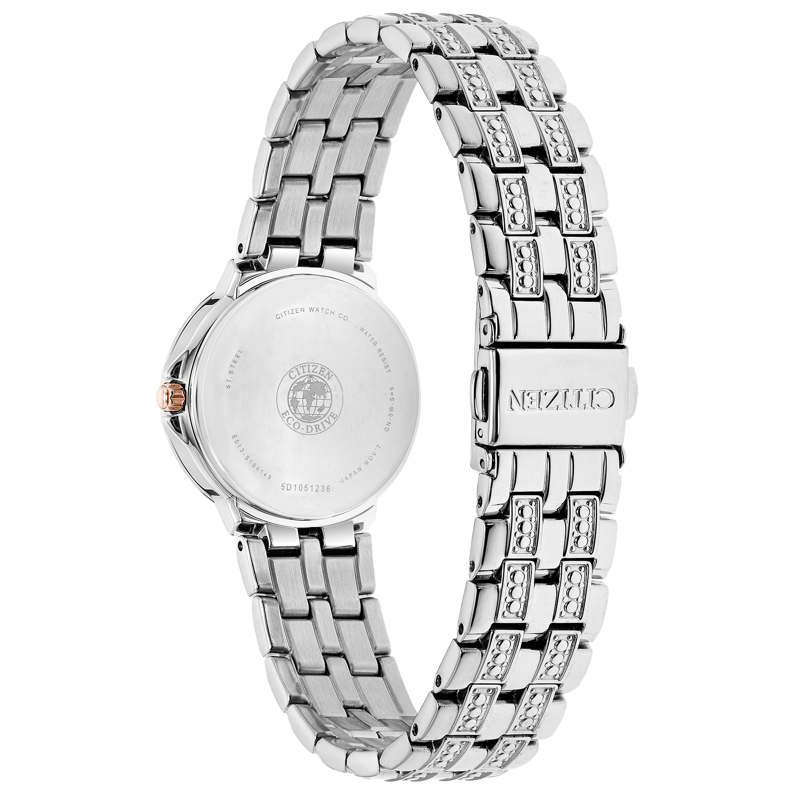 Reloj Citizen Plateado Silhouette Cristales EW2340-58A | Elegancia relojería