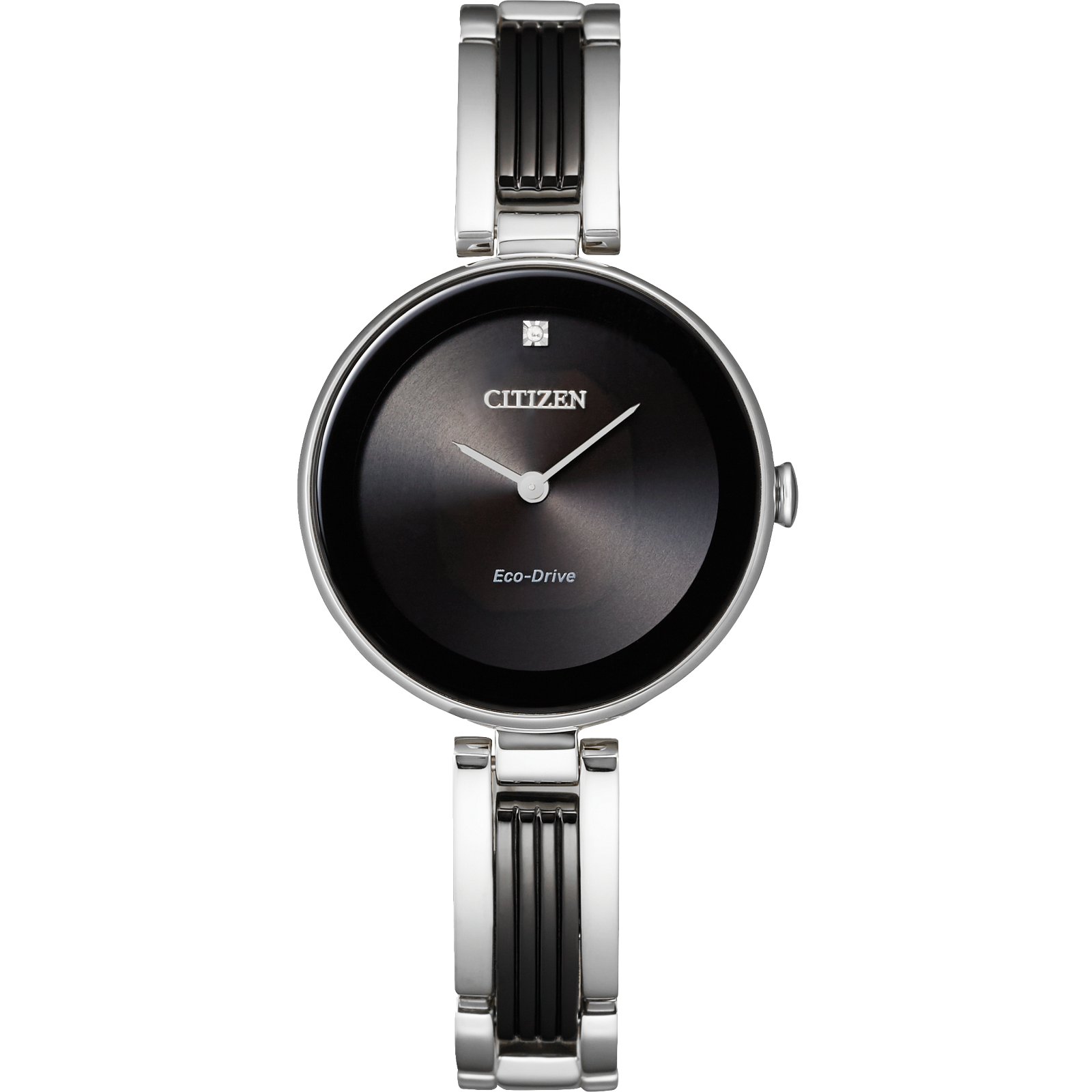 Reloj Citizen Axiom Brazalete Acero inox con diamante para dama con Eco-Drive y caja de 32 MM | Elegancia Relojeria