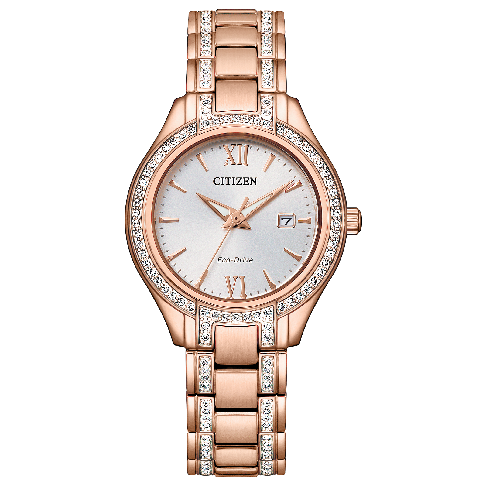 Reloj Citizen Plateado Silhouette Cristales FE1233-52A | Elegancia relojería