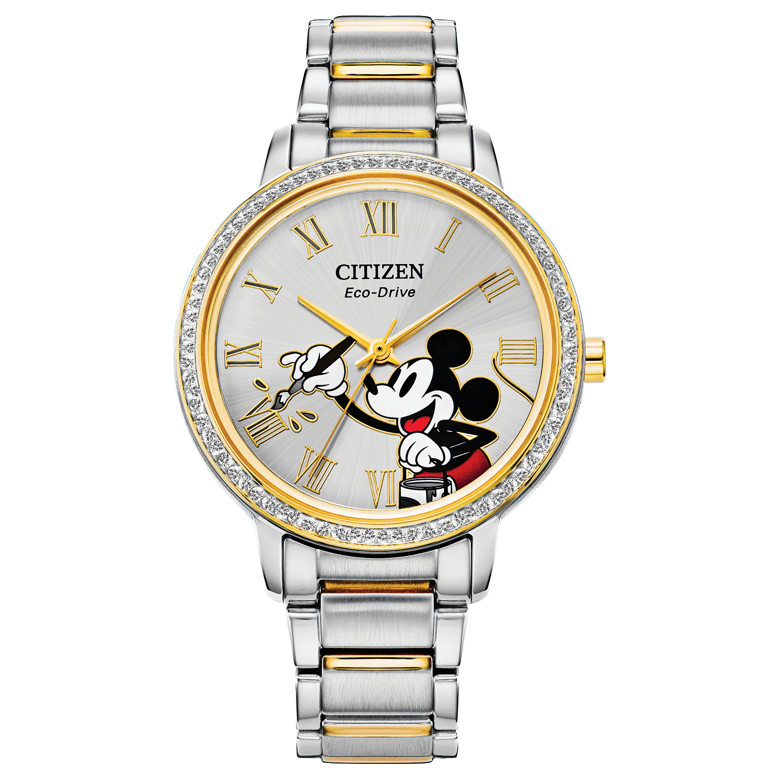 Reloj Citizen Plateado Mickey Crystal Disney  FE7044-52W | Elegancia relojería