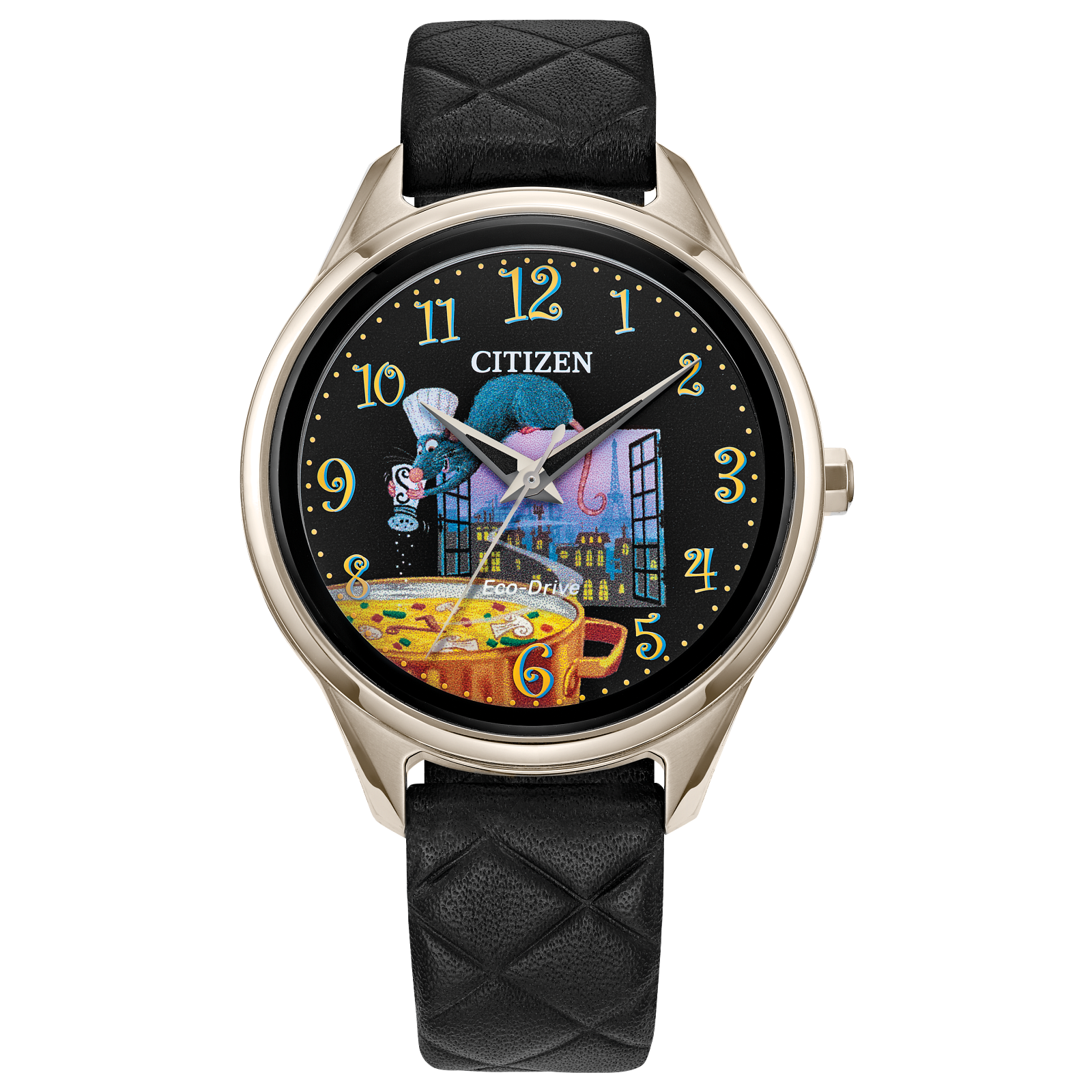 Reloj Citizen Negro Ratatouille Pixar  FE7103-04W | Elegancia relojería