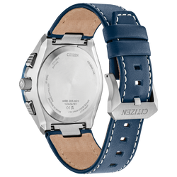 Reloj Citizen Promaster Skyhawk A-T Dial azul con cronógrafo alarma radio control Eco-drive y cristal de zafiro JY8148-08L | Elegancia Relojeria