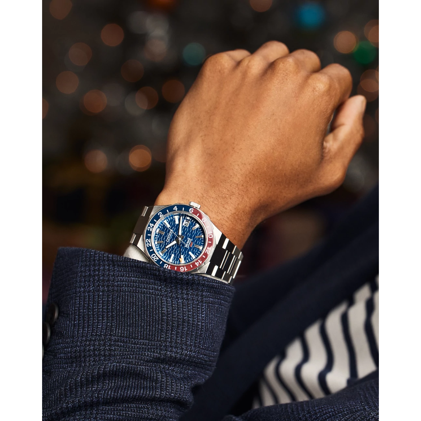 Reloj Citizen Series8 880 GMT Automático para caballero y con funcion GMT NB6030-59L | Elegancia Relojeria