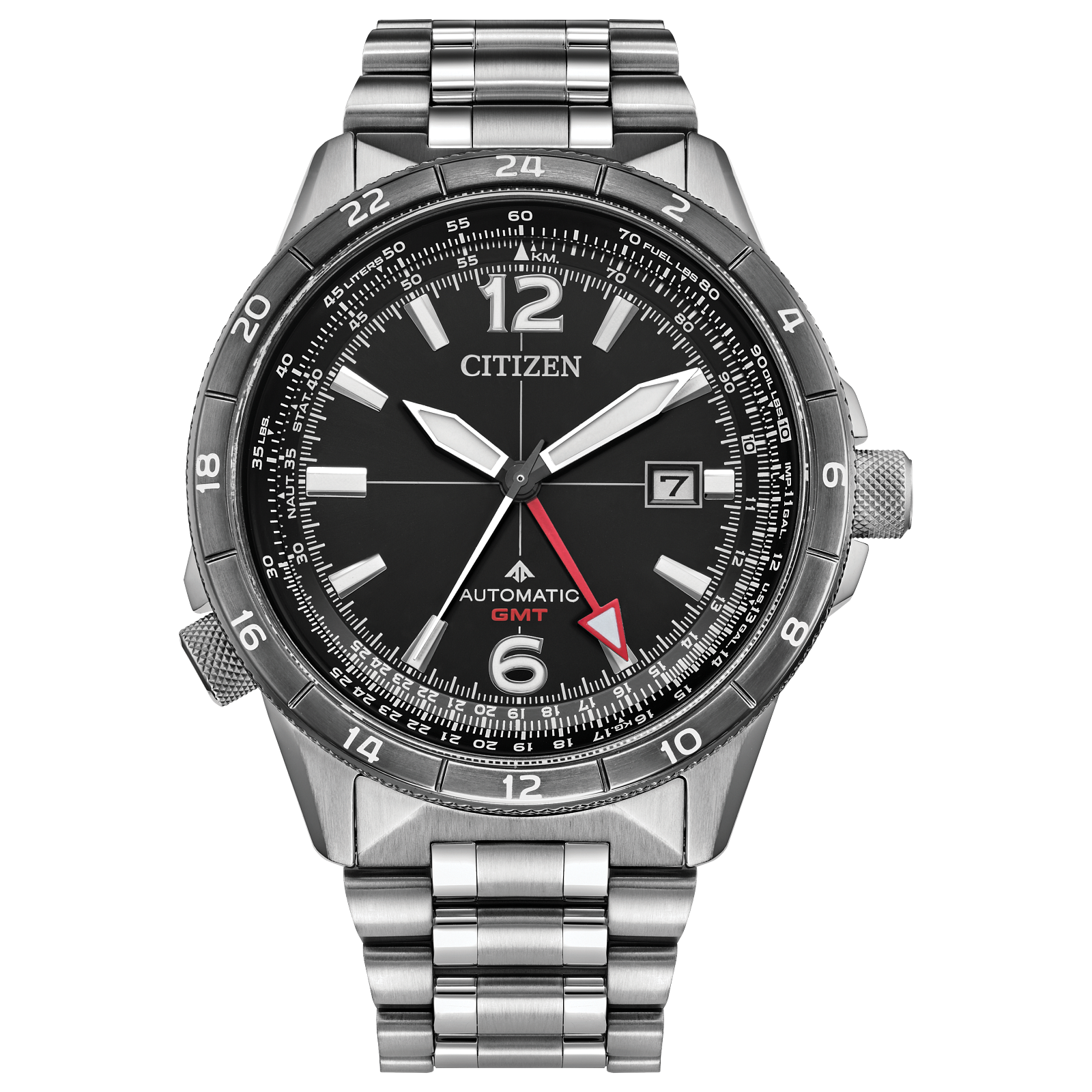 Reloj Citizen Promaster Air GMT con dial negro movimiento automatico y cristal de zafiro 200WR | Elegancia Relojeria