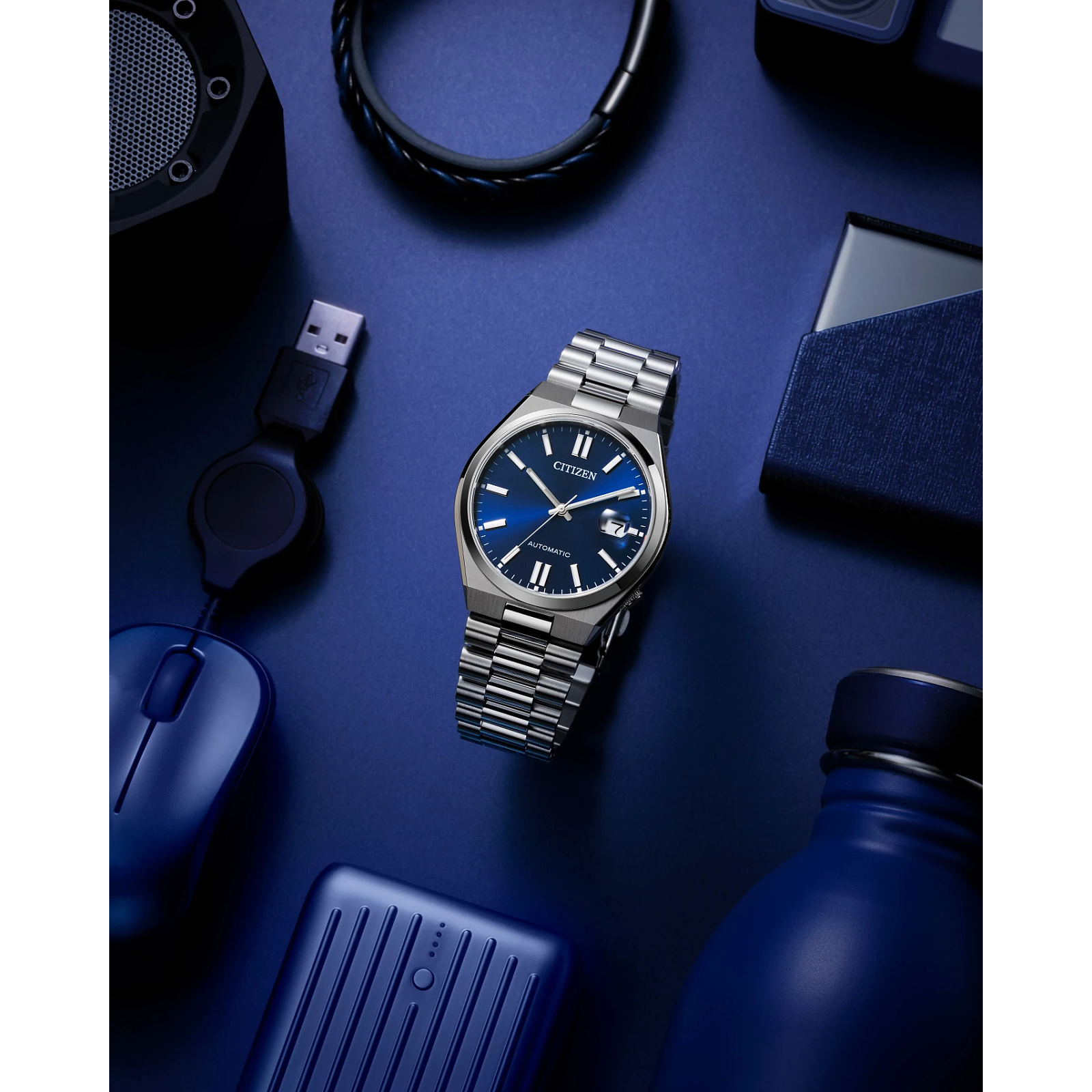 Reloj Citizen Tsuyosa dial azul marino con caja de 40 MM automático para caballeros NJ0150-56L | Elegancia Relojería