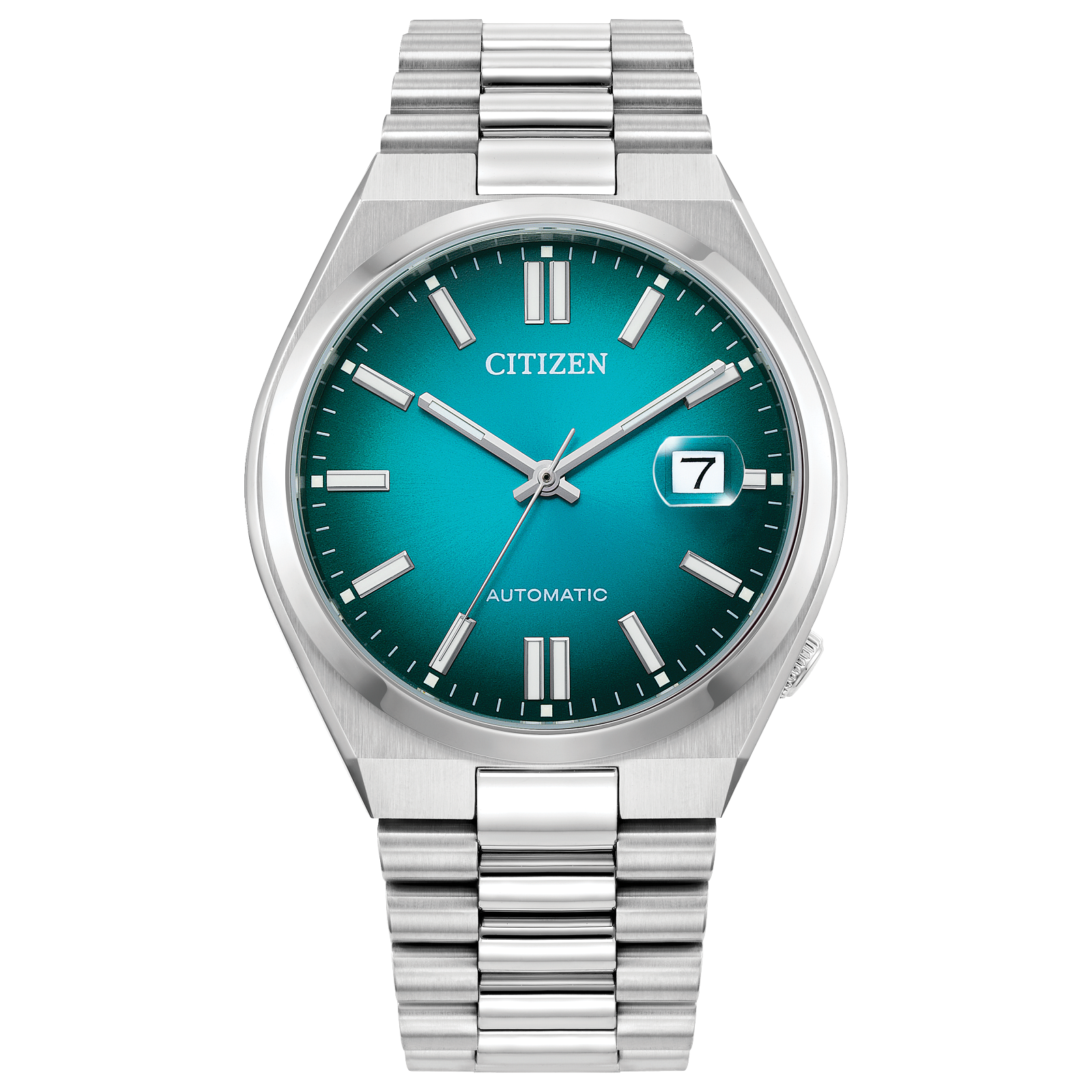 Reloj Citizen Tsuyosa con dial color turquesa caja de 40 MM automático para caballero | Elegancia Relojería