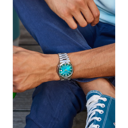 Reloj Citizen Tsuyosa con dial color turquesa caja de 40 MM automático para caballero | Elegancia Relojería