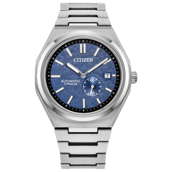 Reloj Citizen Zenshin Mechanical con dial azul, automatico caja de super titanium de 40.5 MM NJ0180-80L | Elegancia Relojería