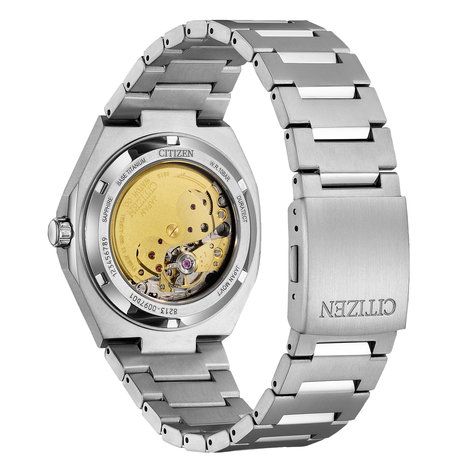 Reloj Citizen Zenshin Mechanical con dial azul, automatico caja de super titanium de 40.5 MM NJ0180-80L | Elegancia Relojería