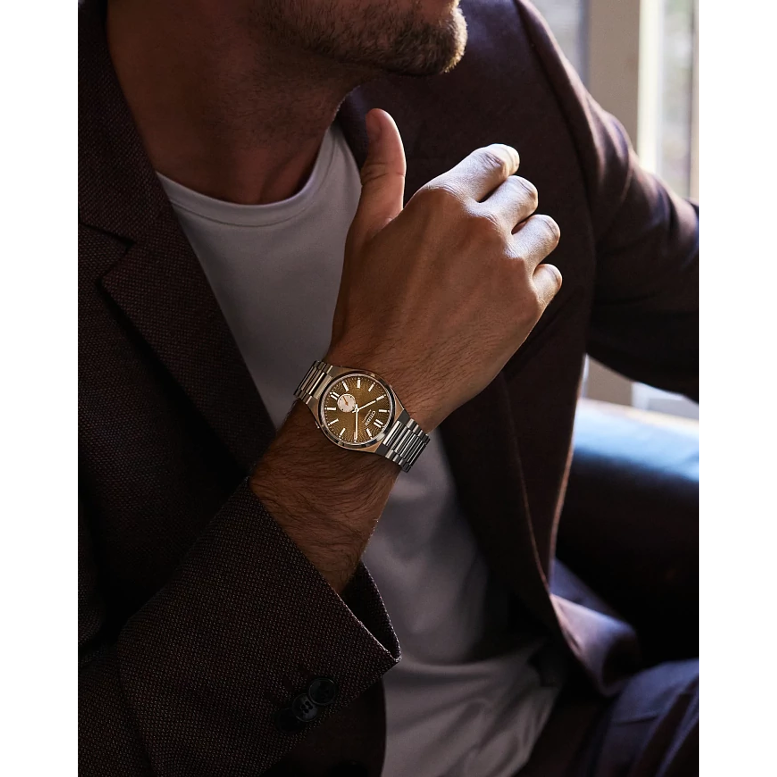Reloj Citizen Tsuyosa Small seconds con Dial verde esmeralda automático caja de 40 MM para caballero | Elegancia Relojería